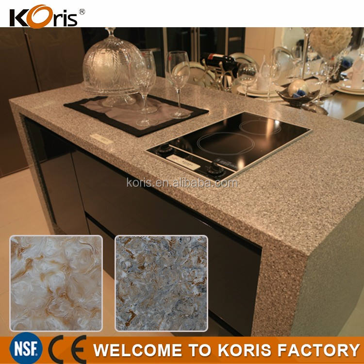 artificial marble dining table top سطح طاولة طعام من الرخام الاصطناعي