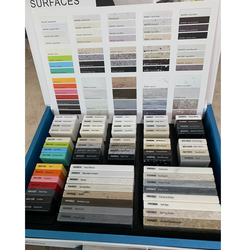 Solid Surface New Color Big Slab Stain Resist Artificial Marble Sheet For Kitchen Cabinet