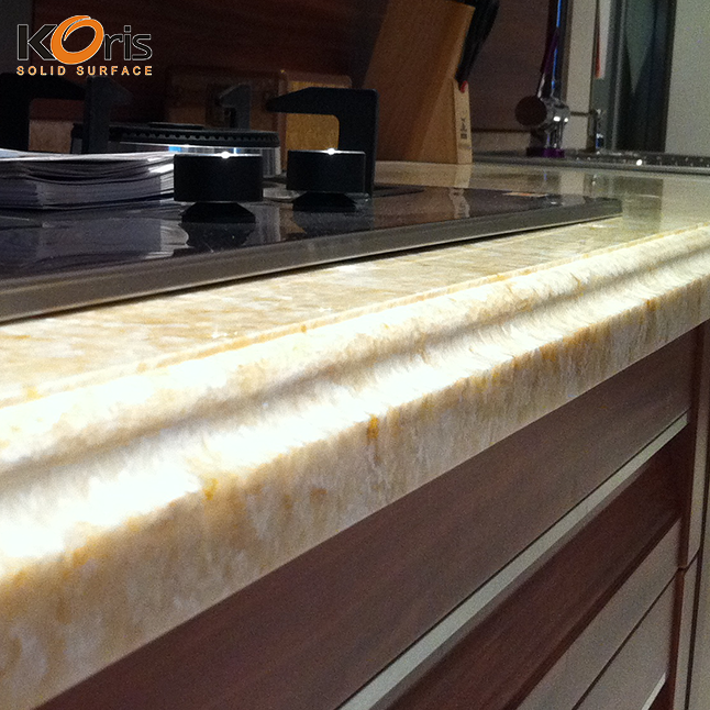 Koris acrylic solid surface / luxury kitchen countertops/ artifical marble slabs